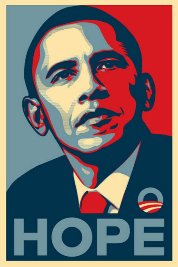 Shepard Fairey's Obama Hope Poster. - Sputnik International