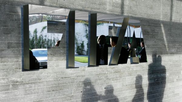The FIFA logo at the headquarters Zurich, Switzerland - Sputnik International