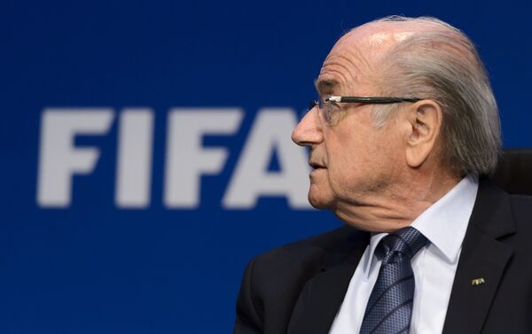 FIFA president Sepp Blatter attends a press conference on May 30, 2015 in Zurich after being re-elected during the FIFA Congress - Sputnik International
