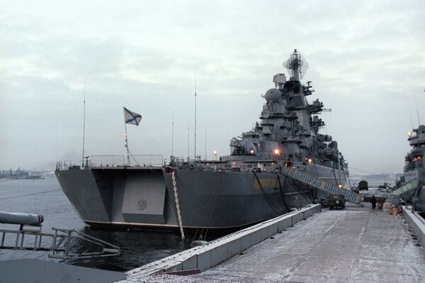 The Admiral Nakhimov heavy nuclear missile cruiser, presently undergoing modernization. The Admiral Nakhimov heavy nuclear missile cruiser, presently undergoing modernization. - Sputnik International