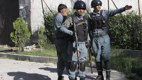 Afghanistan security forces inspect the site of attack in Kabul, Afghanistan, Wednesday, May 27, 2015 - Sputnik International