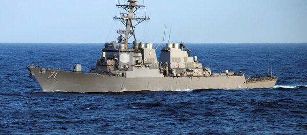 The guided-missile destroyer USS Ross (DDG 71) crosses the Atlantic Ocean as part of the Nassau Expeditionary Strike Group The guided-missile destroyer USS Ross (DDG 71) crosses the Atlantic Ocean as part of the Nassau Expeditionary Strike Group - Sputnik International