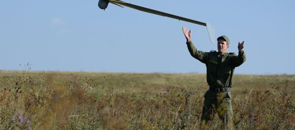 Launch of Zastava UAV during an exercise Launch of Zastava UAV during an exercise - Sputnik International