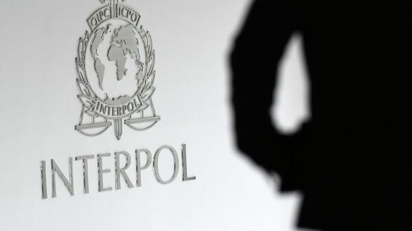A logo at the newly completed Interpol Global Complex for Innovation building is seen during the inauguration opening ceremony in Singapore - Sputnik International