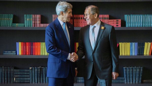 Russian Foreign Minister Sergey Lavrov meets with US Secretary of State John Kerry - Sputnik International