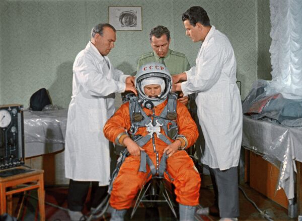 Valentina Tereshkova before lift-off Valentina Tereshkova before lift-off - Sputnik International