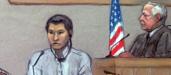 Dias Kadyrbayev, left, testifies in federal court in Boston Dias Kadyrbayev, left, testifies in federal court in Boston - Sputnik International