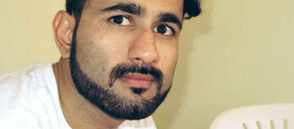 This Sept. 2009 photo, courtesy of the Center for Constitutional Rights, shows Majid Khan while imprisoned at the U.S. Navy base at Guantanamo Bay in Cuba. - Sputnik International