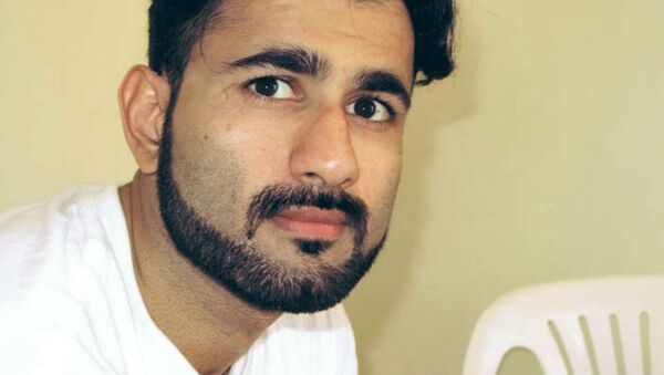 This Sept. 2009 photo, courtesy of the Center for Constitutional Rights, shows Majid Khan while imprisoned at the U.S. Navy base at Guantanamo Bay in Cuba. - Sputnik International