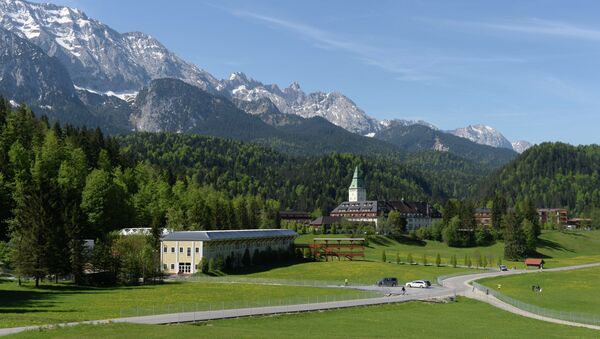The castle hotel Schloss Elmau is pictured in Elmau near Garmisch-Partenkirchen, southern Germany - Sputnik International