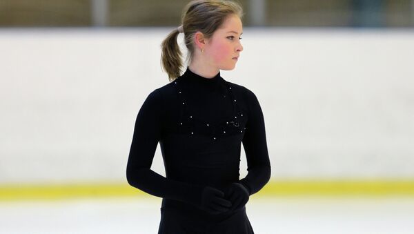Figure skating. Yulia Linitskaya's training session - Sputnik International