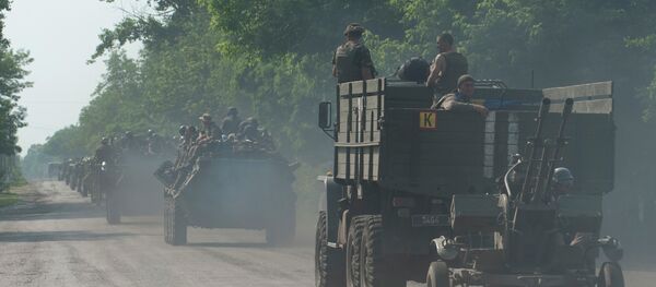 A convoy of Ukrainian military A convoy of Ukrainian military - Sputnik International