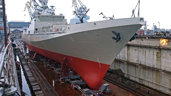 Launch of guard ship 'Admiral Essen' in Kaliningrad - Sputnik International