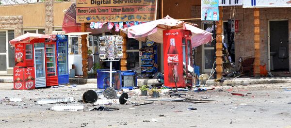 Debris is seen near shops damaged during a foiled suicide attack in Luxor, Egypt, June 10, 2015 Debris is seen near shops damaged during a foiled suicide attack in Luxor, Egypt, June 10, 2015 - Sputnik International