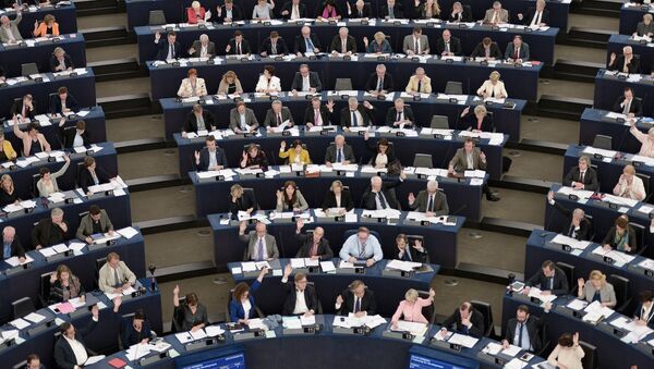 Members of the European Parliament take part in a voting session on May 19, 2015, in the European Parliament in Strasbourg, eastern France - Sputnik International