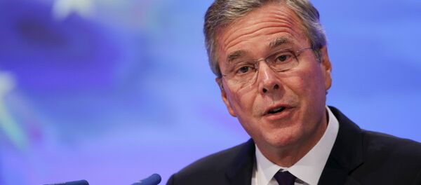 Former Florida Governor and potential Republican presidential candidate Jeb Bush addresses the Christian Democratic Union (CDU) party economic council in Berlin, Germany June 9, 2015 - Sputnik International