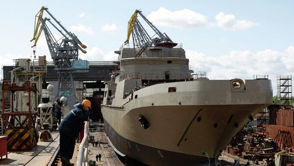 Landing craft Ivan Gren at Yantar Shipyard - Sputnik International