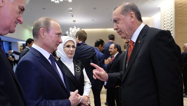 Russian President Vladimir Putin, left, and President of Turkey Recep Tayyip Erdogan - Sputnik International