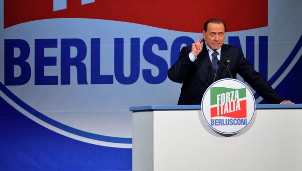 Former Italian Prime Minister and president of the Italian center-right Forza Italia (FI) party, Silvio Berlusconi gives a speech on May 22, 2014 in Rome - Sputnik International