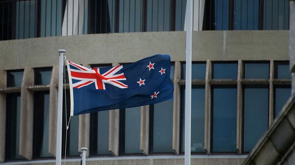 The New Zealand flag flutters outside Parliament buildings in Wellington in Wellington on October 29, 2014 - Sputnik International