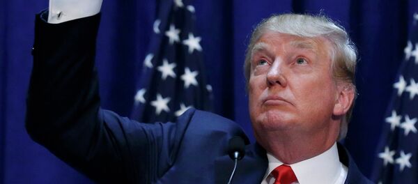 US Republican presidential candidate, real estate mogul and TV personality Donald Trump acknowledges supporters while formally announcing his campaign for the 2016 Republican presidential nomination during an event at Trump Tower in New York June 16, 2015 US Republican presidential candidate, real estate mogul and TV personality Donald Trump acknowledges supporters while formally announcing his campaign for the 2016 Republican presidential nomination during an event at Trump Tower in New York June 16, 2015 - Sputnik International