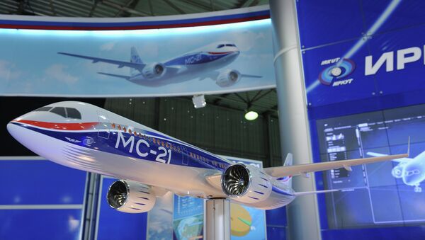 A scale model of the UAC MS-21 short and medium-haul airliner - Sputnik International