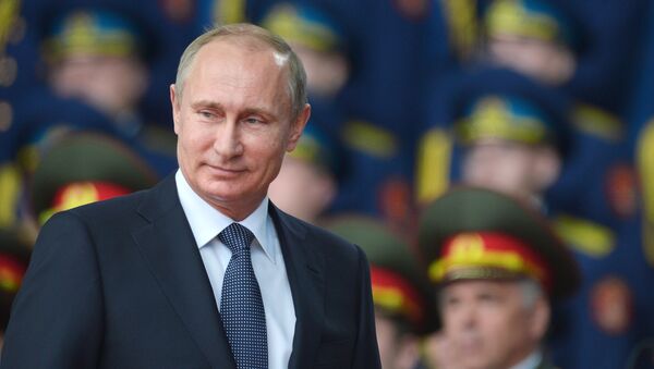 President Vladimir Putin takes part in opening ARMY-2015 international forum - Sputnik International