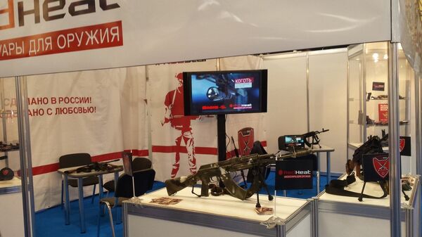 Stand of Red Heat company on the Army-2015 forum Stand of Red Heat company on the Army-2015 forum - Sputnik International