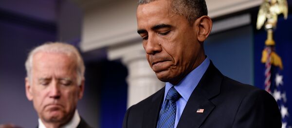 After the fatal terrorist shootings at an historic black church in South Carolina, President Barack Obama again cited lax gun laws as contributing to this type of mass violence. - Sputnik International
