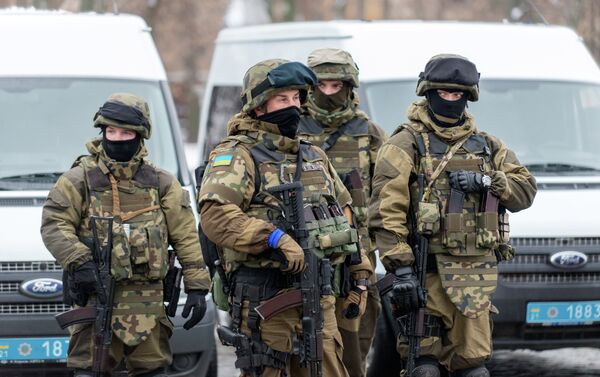 Servicemen of police units and the National Guard of Ukraine - Sputnik International