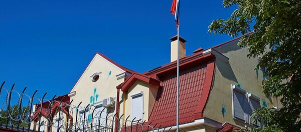 Russian Consulate in Kharkiv damaged by Hromadska Varta activists - Sputnik International