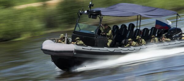 A motor boat displayed at the ARMY-2015 international military technical forum held outside Moscow. - Sputnik International
