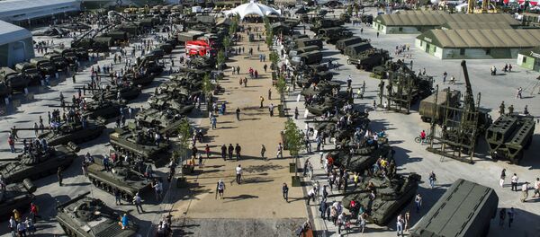 Military equipment on display at the ARMY-2015 international military technical forum held outside Moscow. Military equipment on display at the ARMY-2015 international military technical forum held outside Moscow. - Sputnik International