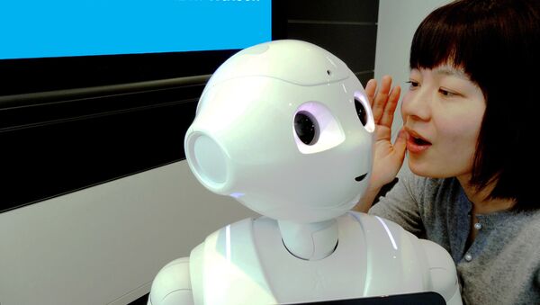 IBM Research - Tokyo is IBM Researcher Risa Nishiyama with SoftBank's Pepper robot using Watson in a demonstration environment - Sputnik International