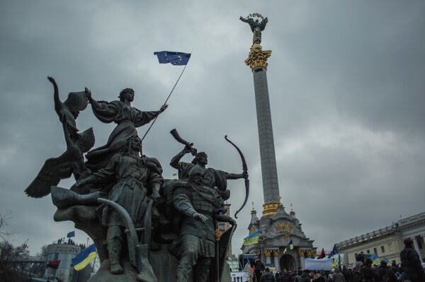 Rally to support Ukraine's integration with Europe on Independence Square, Kiev. (File photo) - Sputnik International