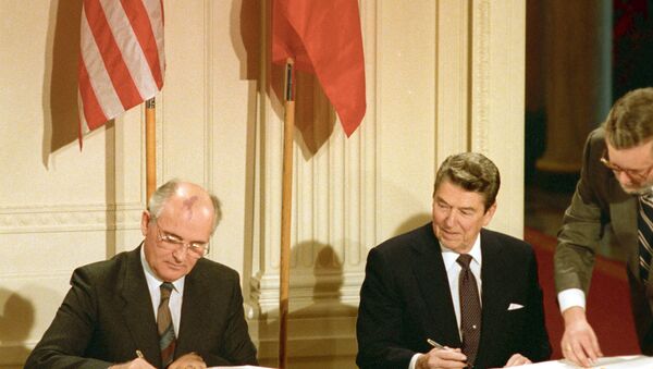 Washington has accused Russia of violating the Intermediate-Range Nuclear Forces Treaty (INF), which was signed by US and Russian leaders Ronald Reagan and Mikhail Gorbachev in 1987, where it was agreed that both parties would scrap all land-based, intermediate-ranged atomic weapons and prevent their proliferation in the future. - Sputnik International