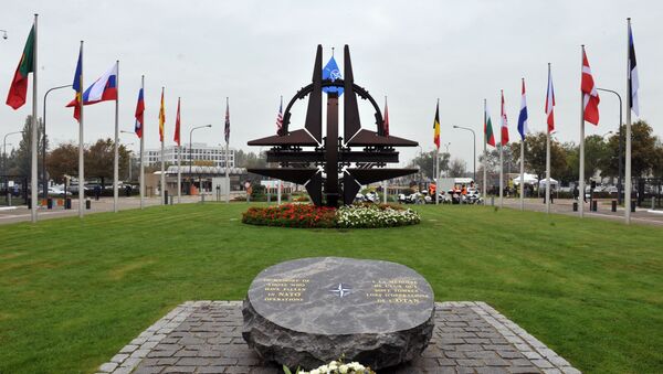 General view of the NATO main entrance on October 14, 2010 at NATO headquarters in Brussels - Sputnik International