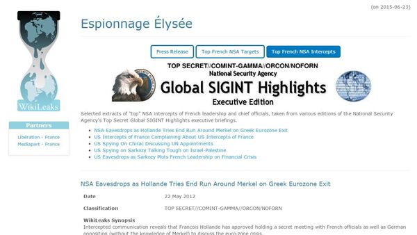 Espionnage Élysée - Sputnik International