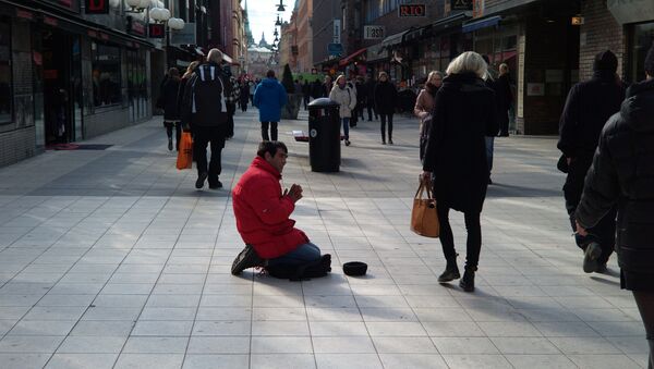 Beggar in Stockholm - Sputnik International