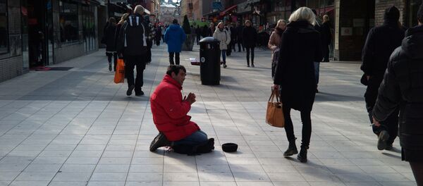 Beggar in Stockholm Beggar in Stockholm - Sputnik International