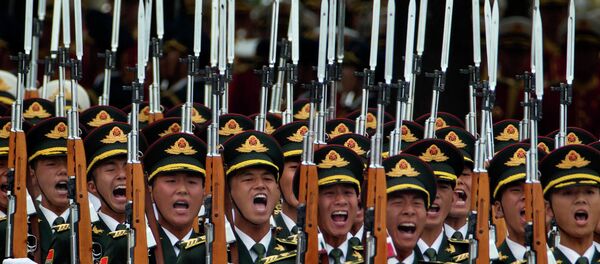 Members of a Chinese honor guard. Members of a Chinese honor guard. - Sputnik International