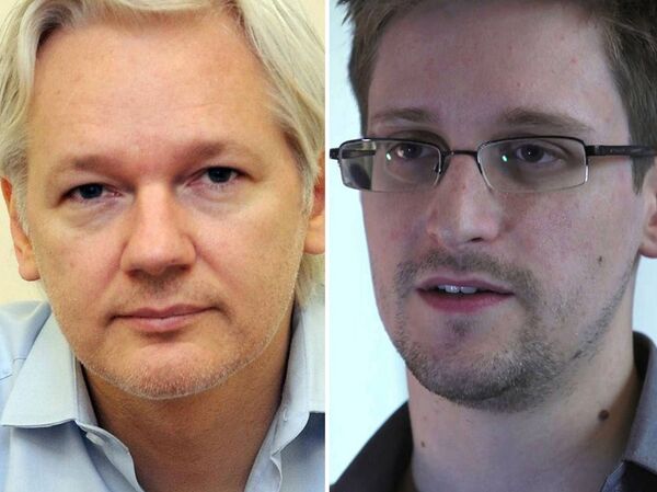 Wikileaks founder Julian Assange, left, and former US National Security Agency contractor Edward Snowden - Sputnik International