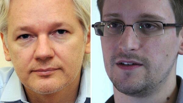 Wikileaks founder Julian Assange, left, and former US National Security Agency contractor Edward Snowden - Sputnik International