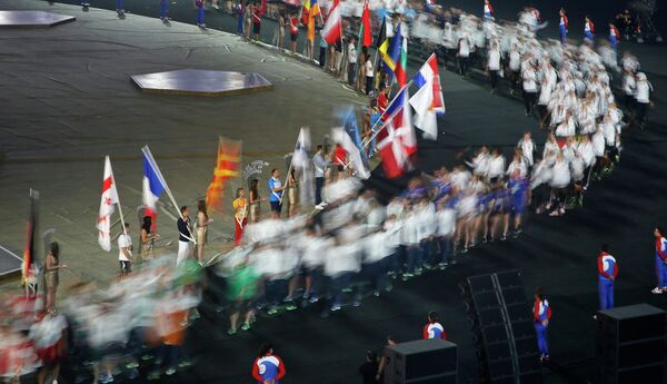 Athletes enter the stadium - Sputnik International