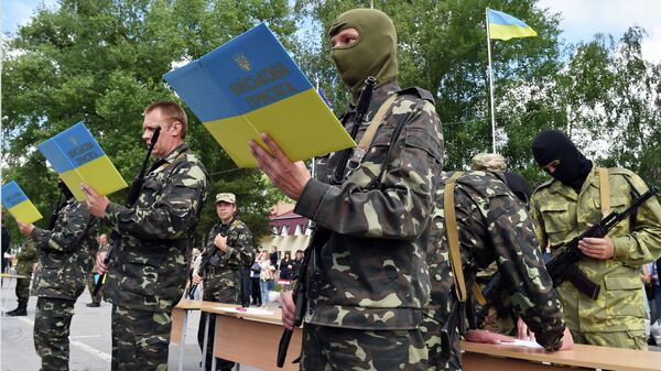 New volunteer recruits of the Ukrainian Army - Sputnik International