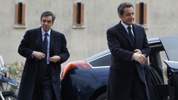 France's President Nicolas Sarkozy, right, and Prime Minister Francois Fillon - Sputnik International