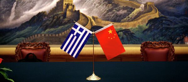 Greece and China's flags - Sputnik International