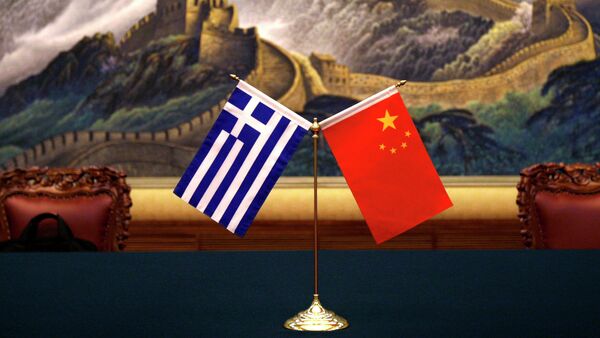 Greece and China's flags - Sputnik International