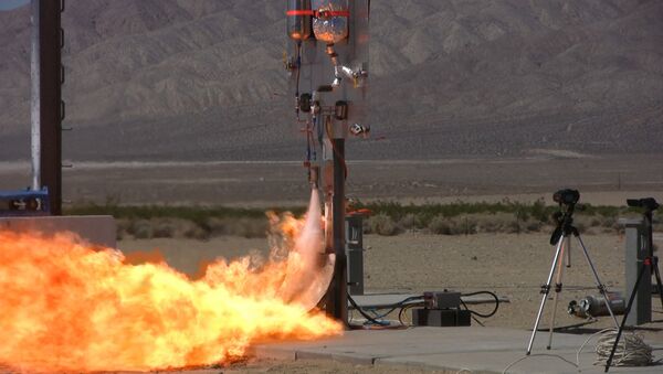 3D-printed engine rocket test-fire. - Sputnik International