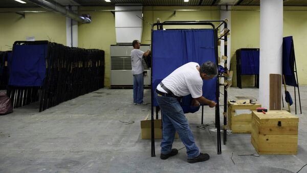 Municipality workers prepare the equipment for the upcoming referendum at a warehouse in the northern Greek port city of Thessaloniki, Wednesday, July 1, 2015 - Sputnik International